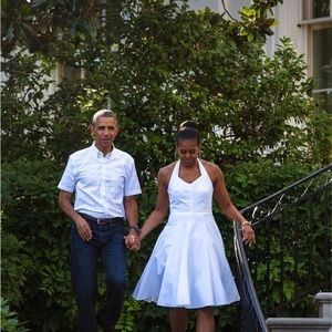 Ann Taylor White Halter Dress